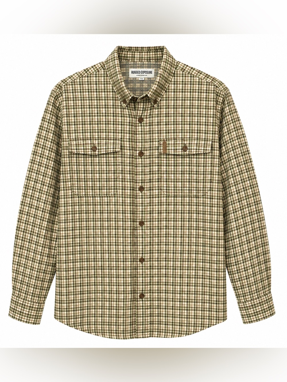 Rugged Exposure Plaid Button-Up Men's Shirt 2XL